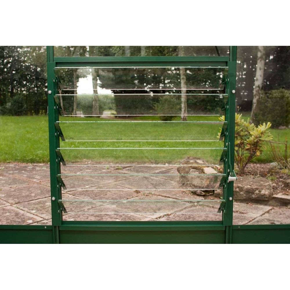 Eden louvreraam 6L, 610x610mm veiligheidsglas - groen