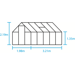 Halls Qube 812 tuinkas - zwart
