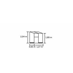 Halls muurkas Qube LT24 - zwart gecoat
