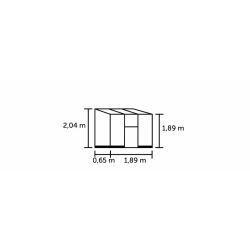 Halls muurkas Qube LT26 - zwart gecoat