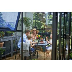 Juliana muurkas Veranda 129, antracietgrijs, gevels van veiligheidsglas 3 mm
