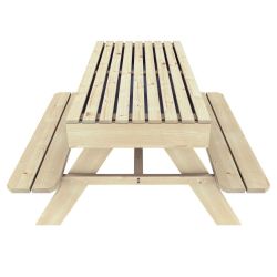 Kinderpicknicktafel met zandbak - vurenhout
