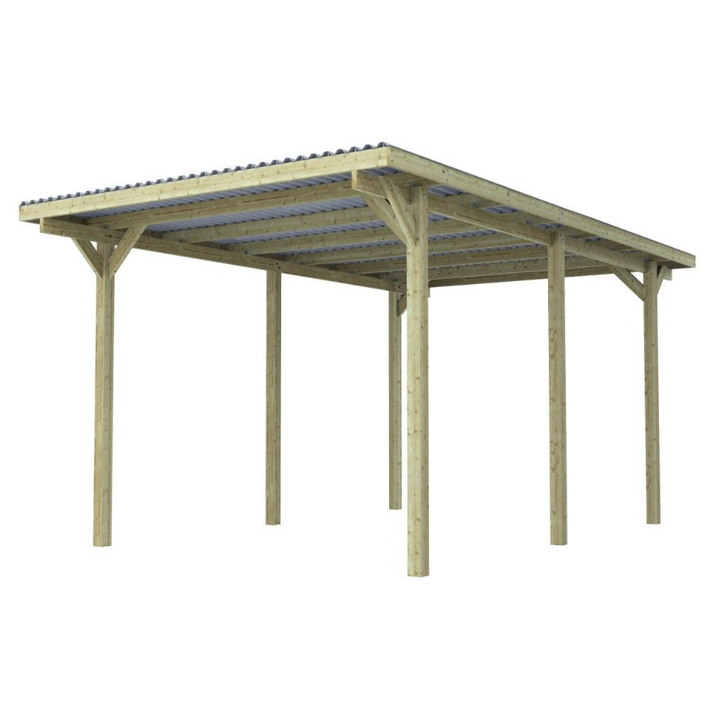 Carport Eagle 236x300x500 cm - grenenhout geïmpregneerd