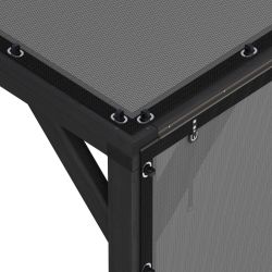 Pergola Silvano zwart gespoten vurenhout met zonweringdoek en zijdoek