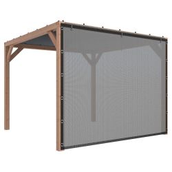 Pergola Silvano douglashout met zonweringdoek en zijdoek