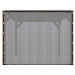 Pergola Silvano douglashout met zonweringdoek en zijdoek