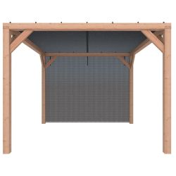 Pergola Silvano douglashout met zonweringdoek en zijdoek