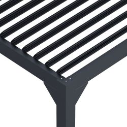Pergola Rodrigo aluminium antraciet met beweegbare lamellen