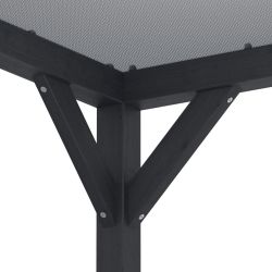 Pergola Silvano zwart gespoten vurenhout met zonweringdoek