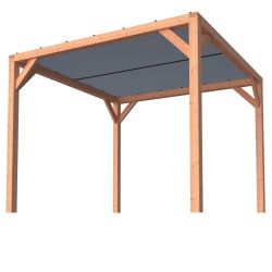 Pergola Silvano douglashout met zonweringdoek