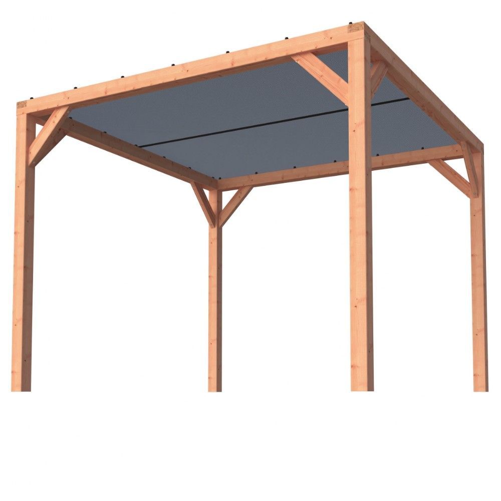 Pergola Silvano douglashout met zonweringdoek