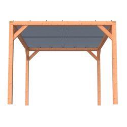 Pergola Silvano douglashout met zonweringdoek