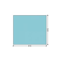 Pasruit voor louvreraam 6L, 610x610mm veiligheidsglas