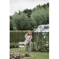 Royal Well tuinkas Mary 1 met veiligheidsglas en fundering - groengrijs