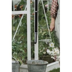 Royal Well tuinkas Mary 2 met veiligheidsglas en fundering - wit