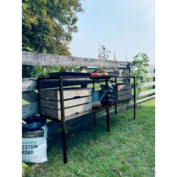 Royal Well kweektafel vrijstaand 165x45x90 cm - zwart