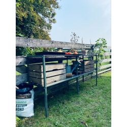 Royal Well kweektafel vrijstaand 165x45x90 cm - groengrijs