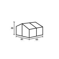 Royal Well Parsley Planter small broeikas 60x80x46cm - groengrijs