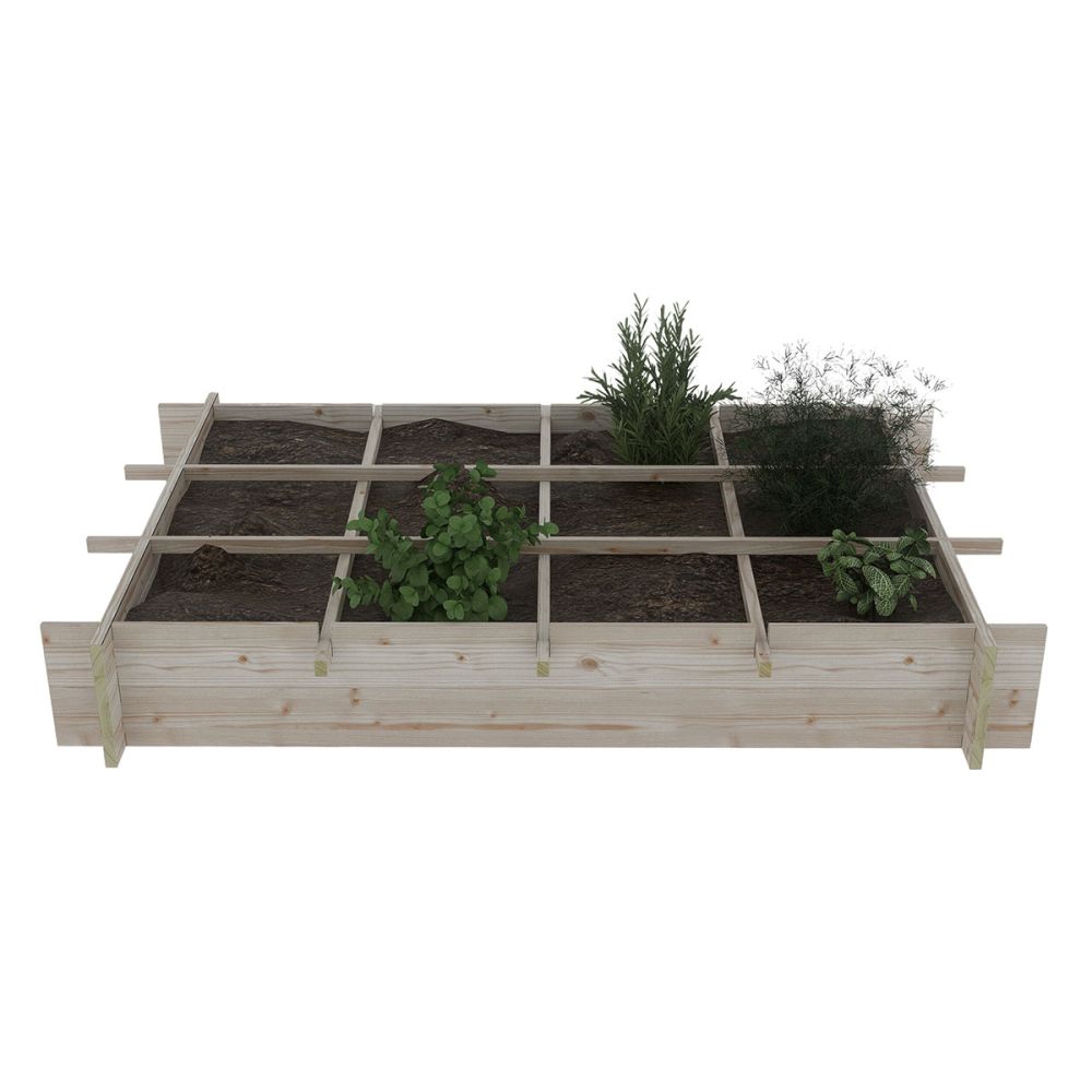 Royal Well Crispy Lettuce planter 80x120x20cm - onbehandeld grenen