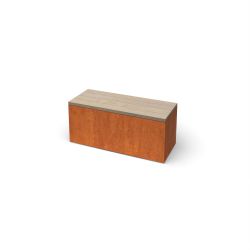 Geroba zitbank Modena C1 1000x400x420 mm - cortenstaal/hardhout