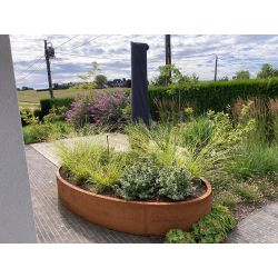 Geroba Ovalu plantenbak ovaal zonder bodem ZBC2 2000x1200x600mm - Cortenstaal