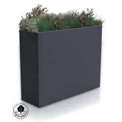 4gardenz rechthoekige plantenbak met verhoogde bodem 100x30x77cm - antraciet