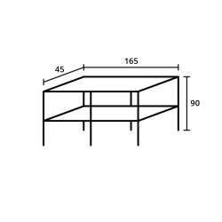 Royal Well kweektafel vrijstaand 165x45x90 cm - zwart