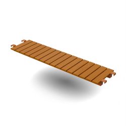 Geroba Tussa zitbank 800x400 mm voor tussen plantenbakken - cortenstaal/hardhout